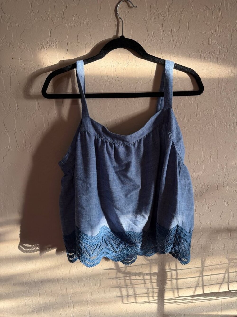 Parker Chambray style crop top